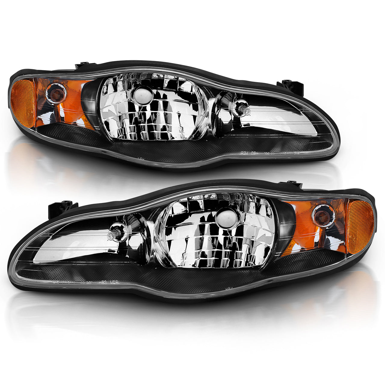 CHEVY MONTE CARLO 00-05 HEADLIGHTS BLACK AMBER