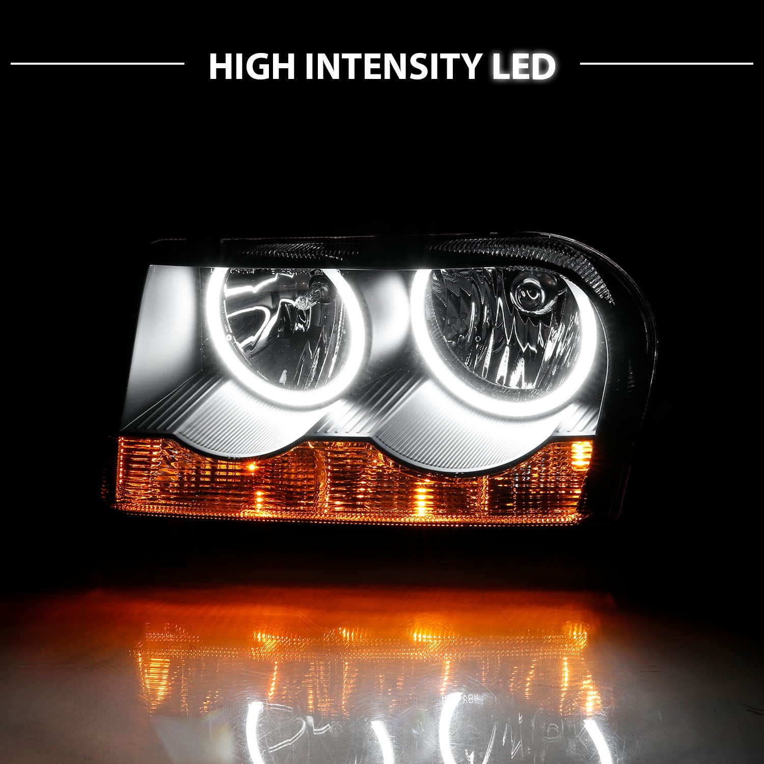 CHRYSLER 300 05-UP H.L HALO BLACK (SUPER WHITE)