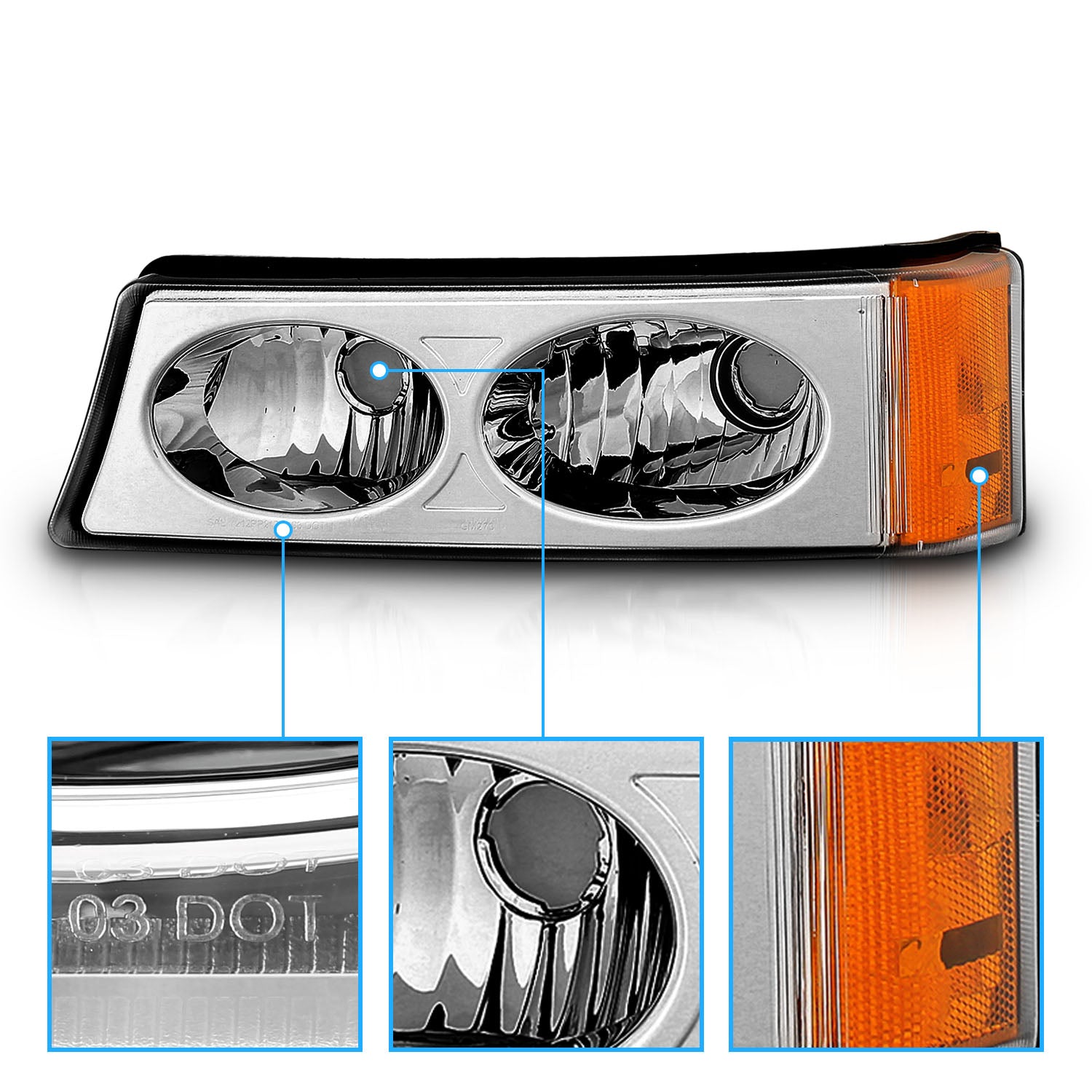 CHEVY SILVERADO 03-06 SIGNAL LIGHTS AMBER