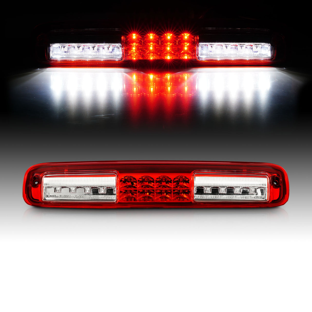 CHEVY SILVERADO/GMC SIERRA 99-07 LED 3RD BRAKE LIGHT RED/CLEAR
