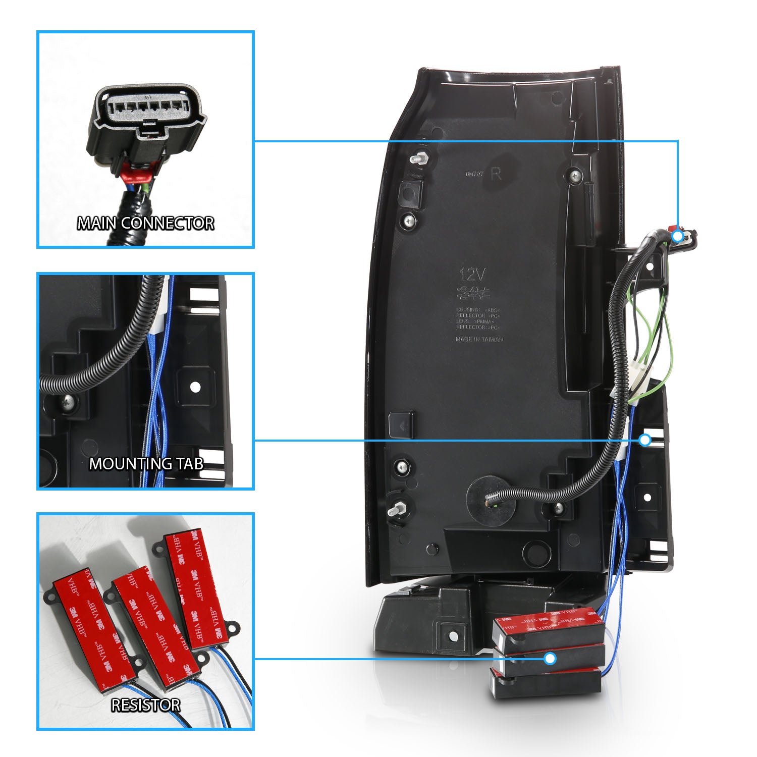 CHEVY TAHOE/SUBURBAN 15-17 LED TAIL LIGHTS SMOKE