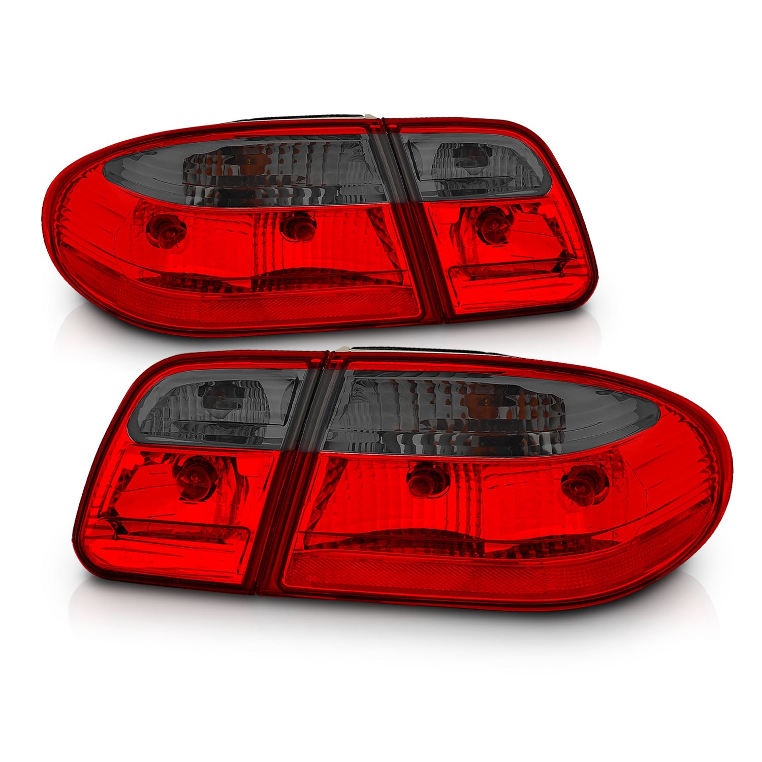 MBZ E CLASS W210 00-02 TAIL LIGHTS G2 RED/SMOKE (W/O LED)