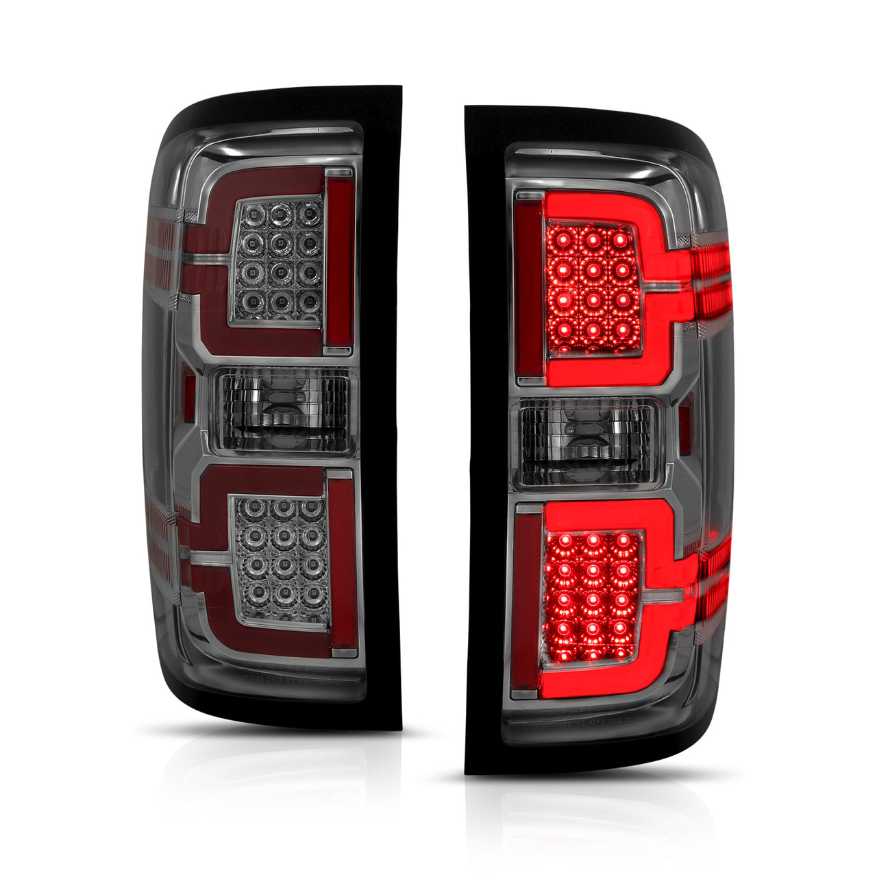 CHEVY SILVERADO 14-17 LED TAIL LIGHTS SMOKE LENS (SEQUENTIAL SIGNAL)