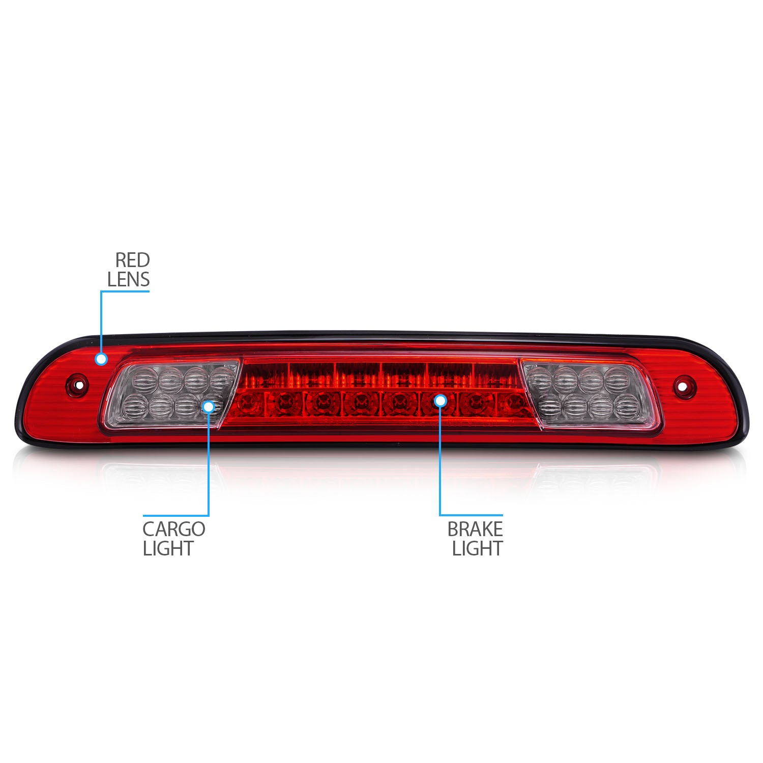 TOYOTA TUNDRA 00-06 LED 3RD BRAKE LIGHT RED/CLEAR