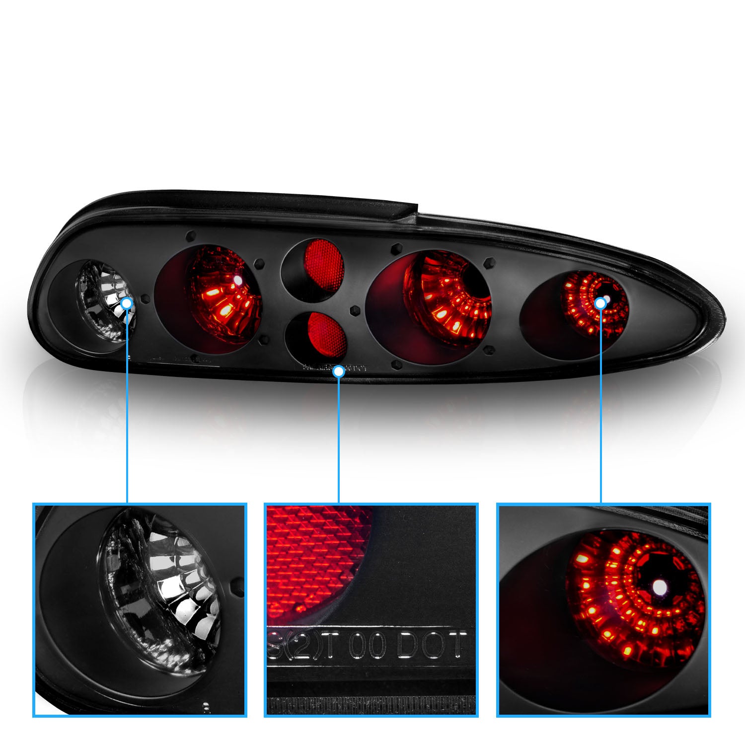 CHEVY CAMARO 93-01 TAIL LIGHTS DARK SMOKE