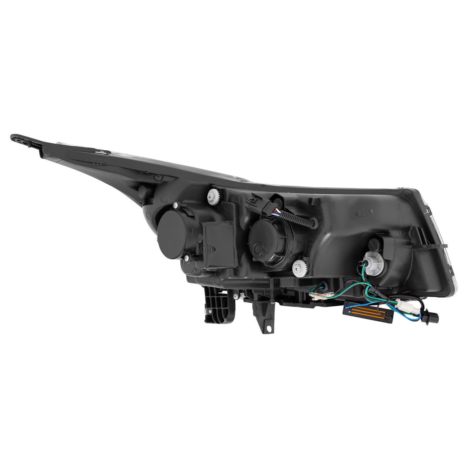 CHEVY CRUZE 2011 PROJECTOR HEADLIGHTS LIGHT BAR STYLE BLACK CLEAR