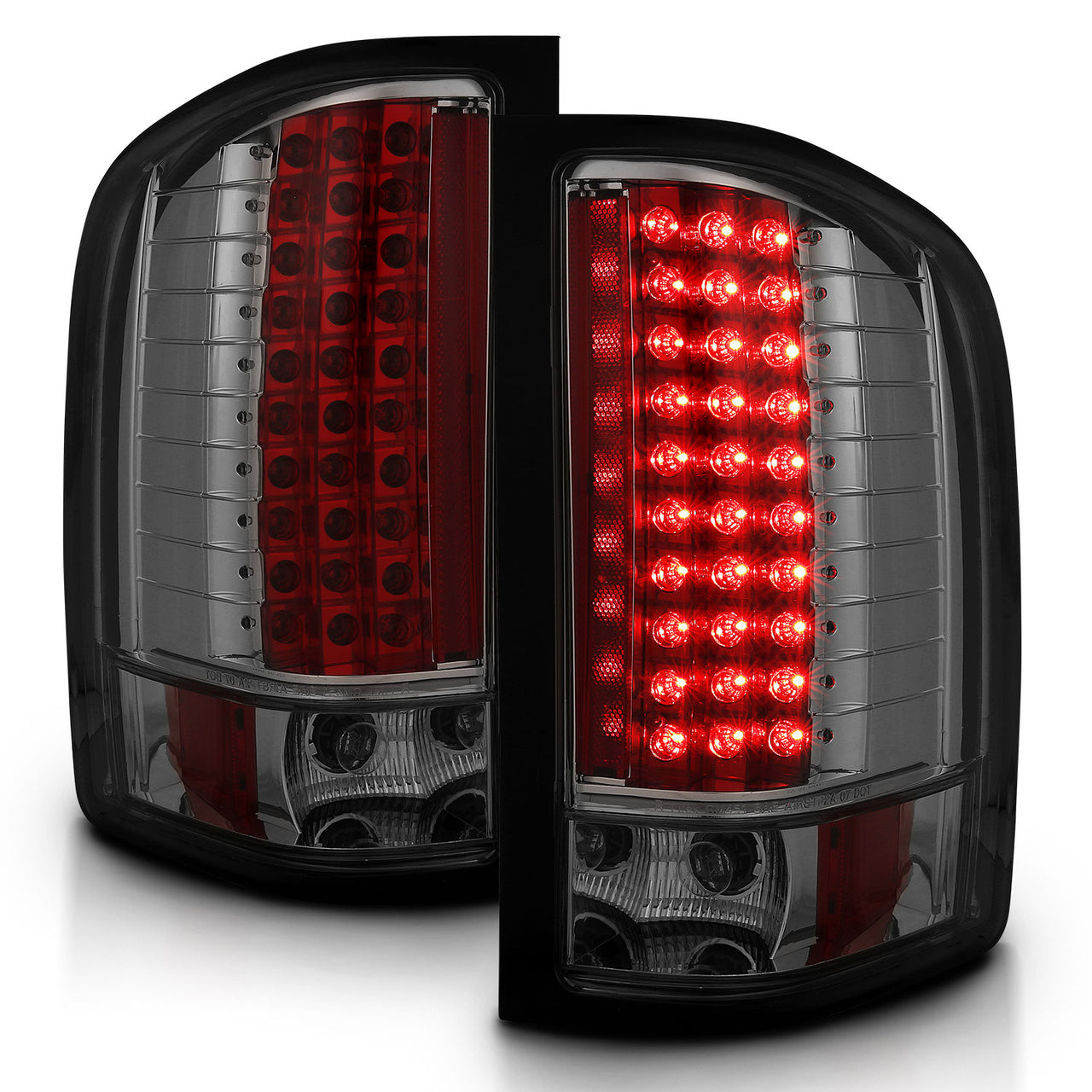 CHEVY SILVERADO 1500 07-13/2500HD 07-14/3500HD 07-14 LED TAIL LIGHTS SMOKE