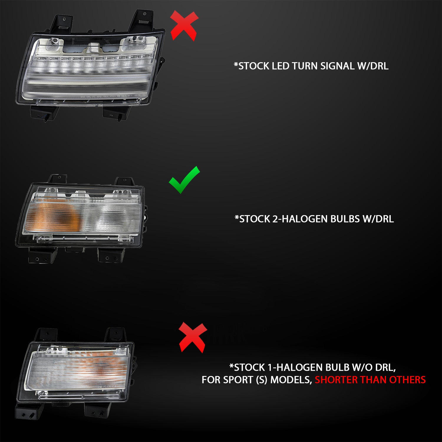 JEEP WRANGLER 10-21 LED SIDE MARKERS SMOKE LENS (SEQUENTIAL SIGNAL) (FOR LOW CONFIGURED)