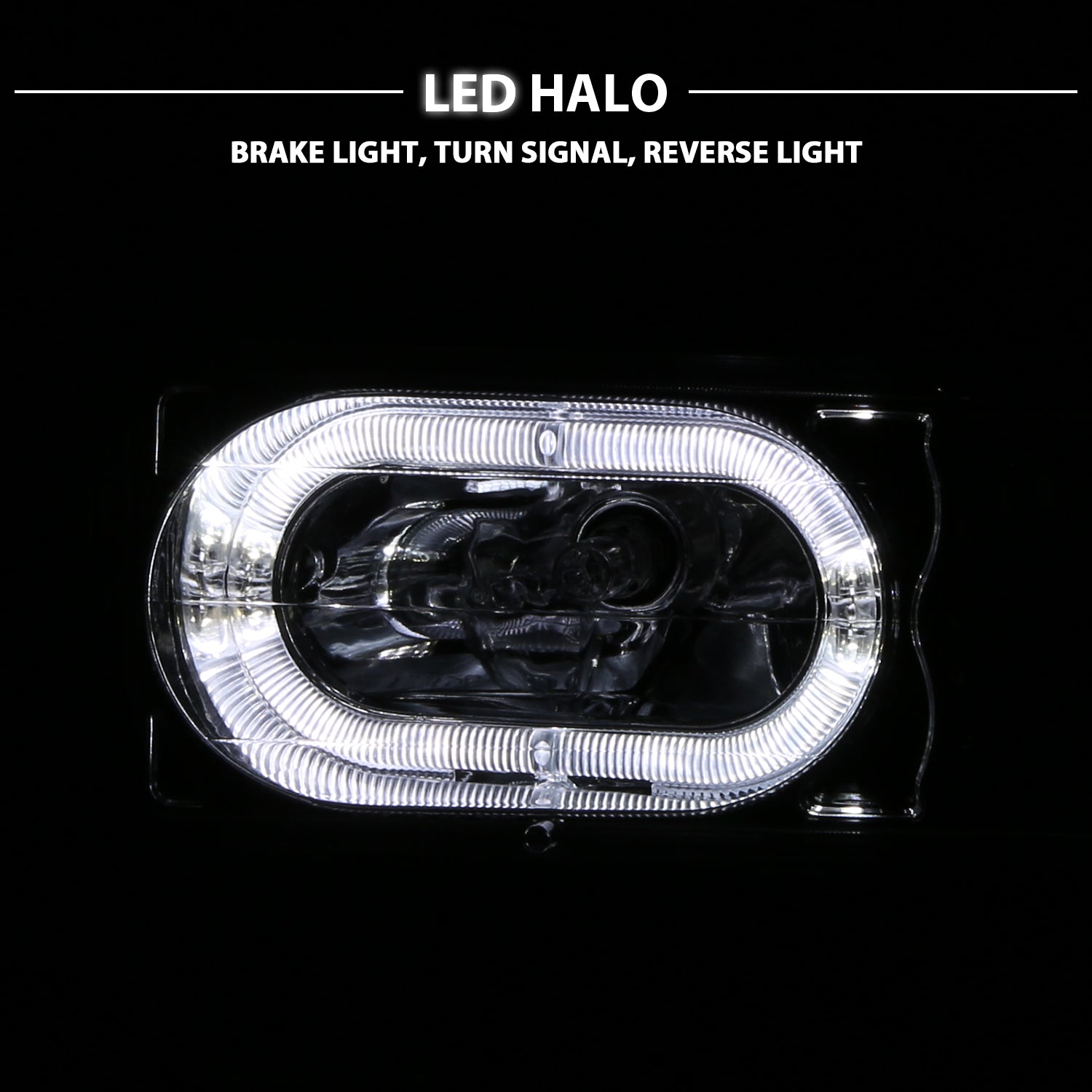 CHEVY FULLSIZE 88-98 CRYSTAL HEADLIGHTS HALO CLEAR