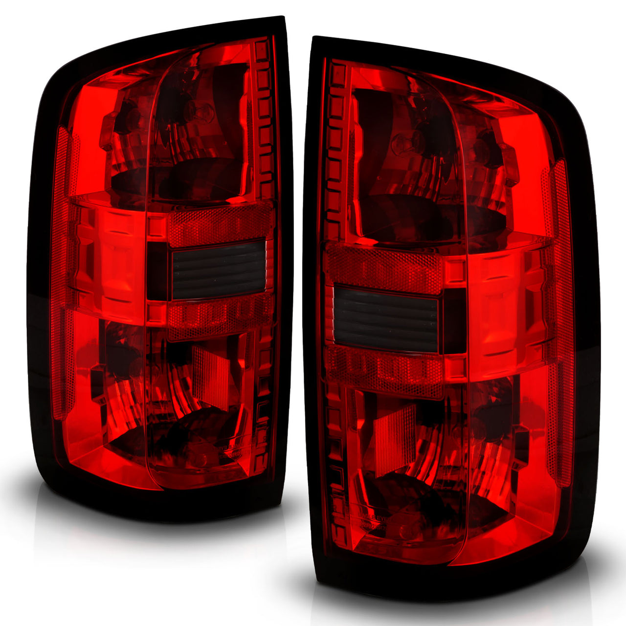 CHEVY COLORADO 15'-19' TAIL LIGHTS, RED/CLEAR LENS CHROME HSG (OE STYLE)