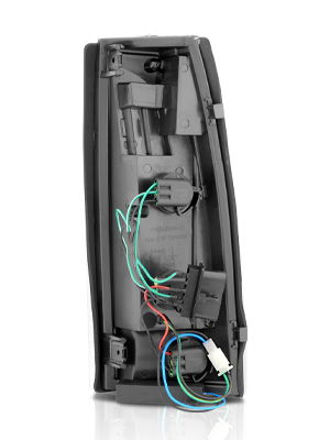 Chevy/GMC C/K 1500/2500/3500 88-99, SUBURBAN/YUKON 92-00, TAHOE 94-00, BLAZER 92-94, CADILLAC ESCALADE 99-00 LED C-BAR TAIL LIGHTS BLACK HOUSING CLEAR LENS
