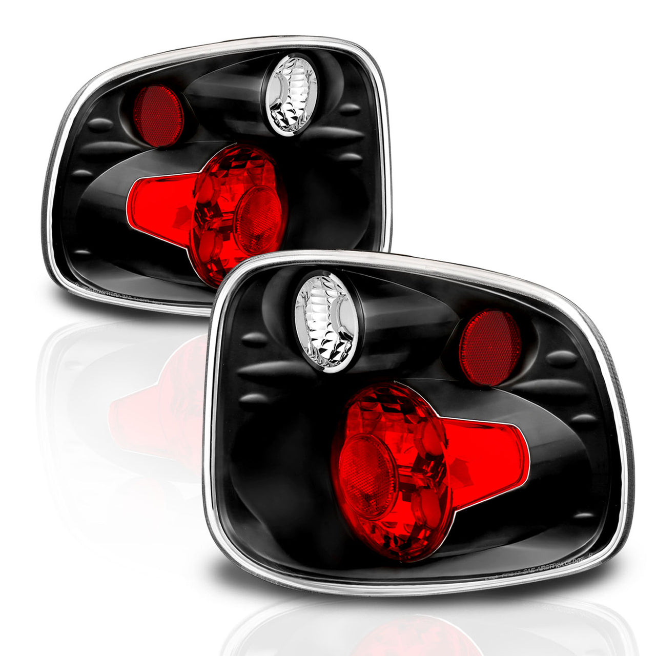 FORD F-SERIES FLARE SIDE 97-03 TAIL LIGHTS VERSION 2 BLACK