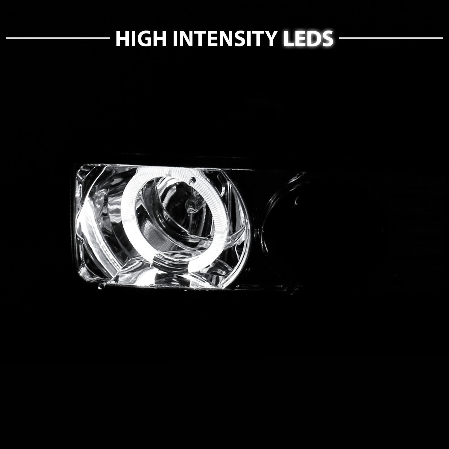 CHEVY S10/BLAZER 98-04 PROJECTOR HEADLIGHTS HALO CHROME CLEAR