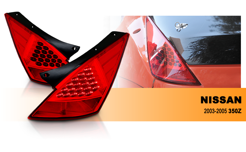 NISSAN 350Z 03-06 LED TAIL LIGHTS ALL RED