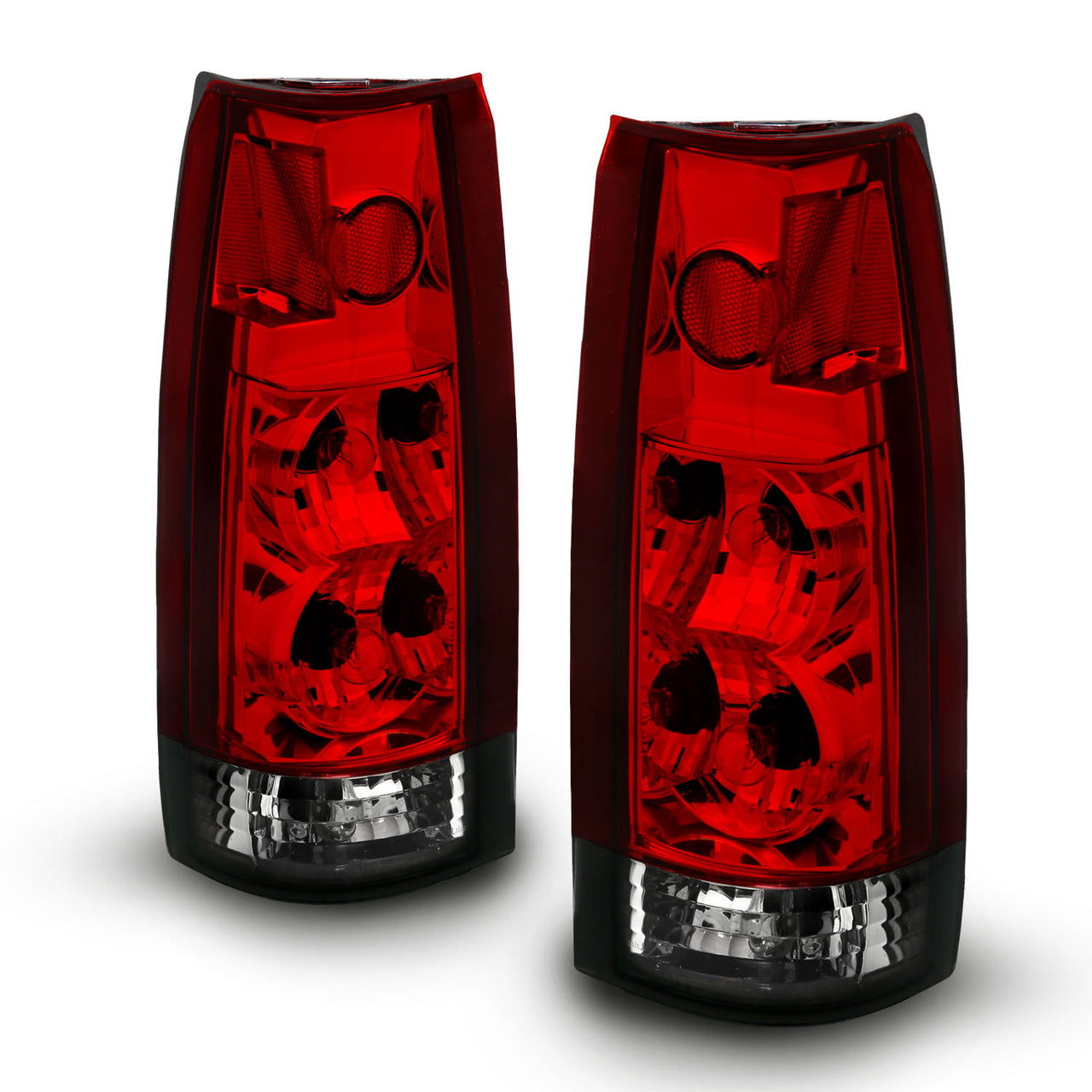 Chevy/GMC C/K 1500/2500/3500 88-99, SUBURBAN/YUKON 92-00, TAHOE 94-00, BLAZER 92-94, CADILLAC ESCALADE 99-00 TAIL LIGHTS RED/SMOKE NEW VERSION