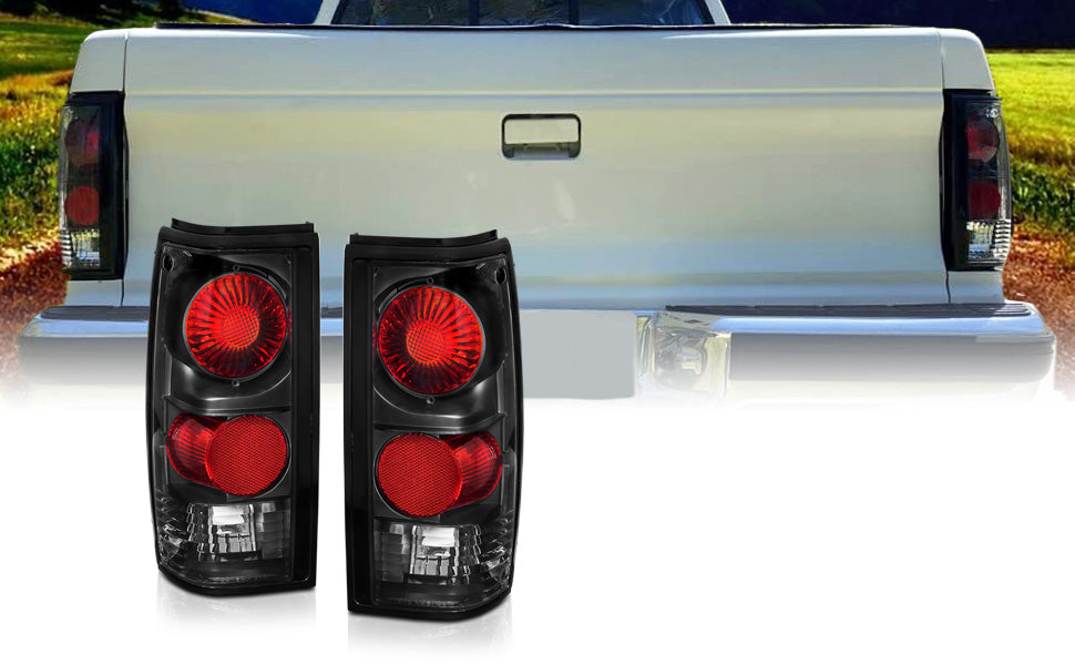 CHEVY S-10/GMC SONOMA 82-93 TAIL LIGHTS BLACK
