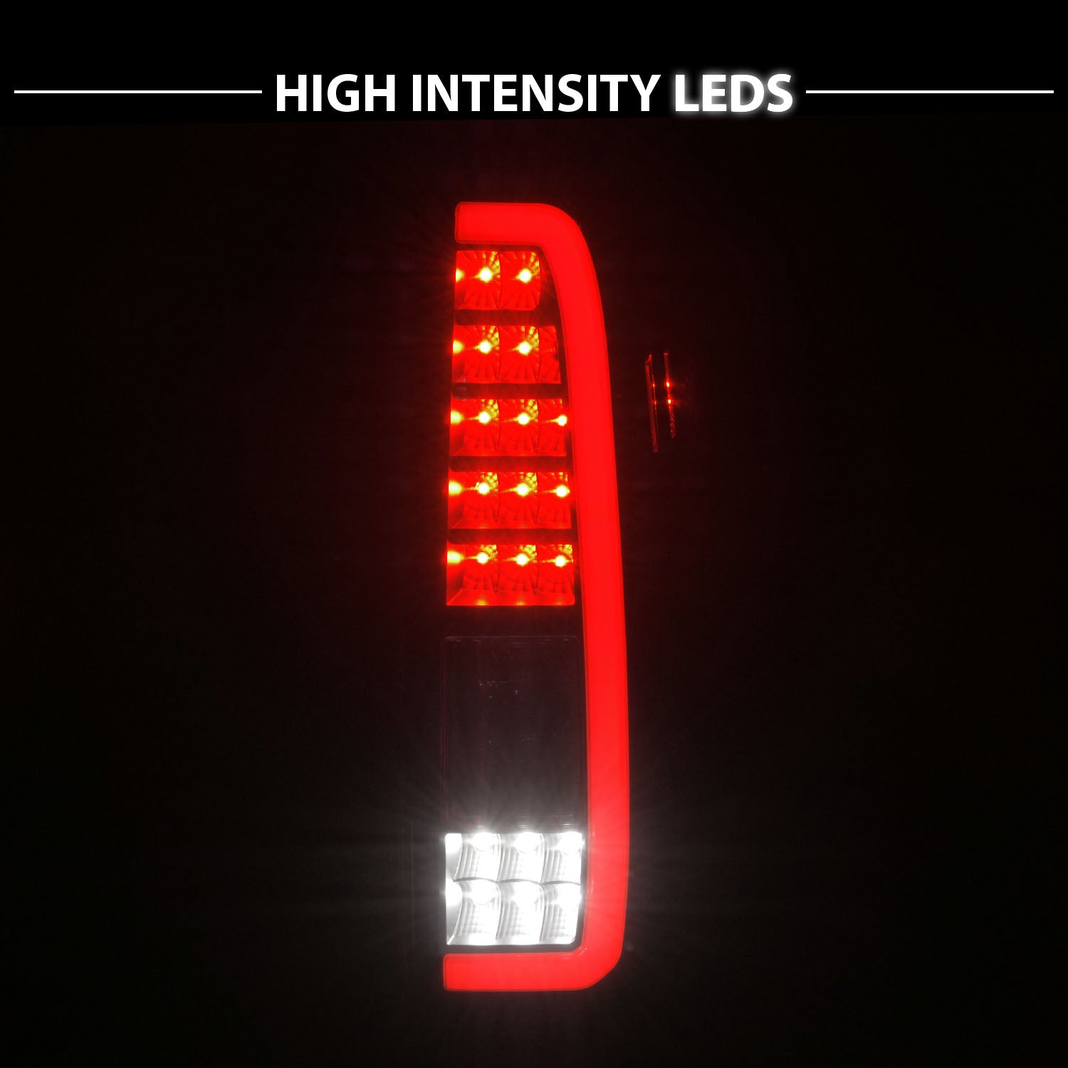 NISSAN FRONTIER 05-19 / SUZUKI EQUATOR 9-12 LED TAIL LIGHTS BLACK HOUSING SMOKE LENS W/C LIGHT BAR