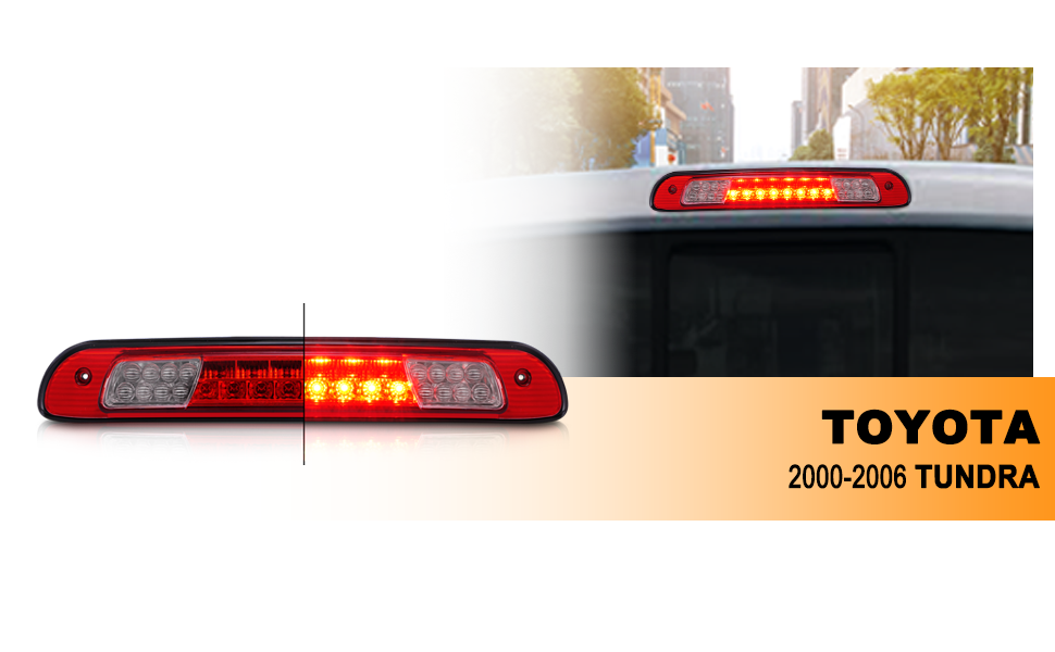 TOYOTA TUNDRA 00-06 LED 3RD BRAKE LIGHT RED/CLEAR