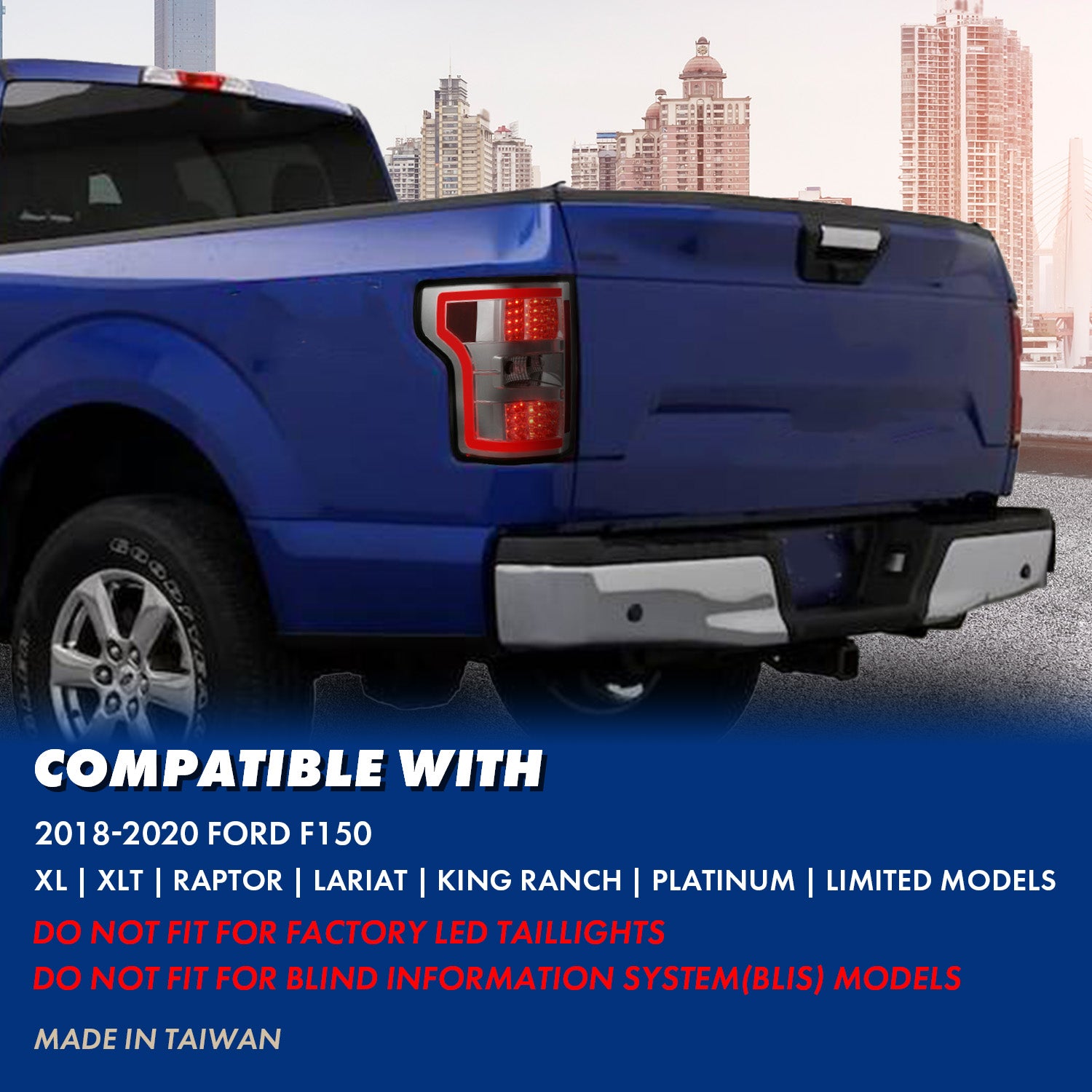 FORD F-150 2018 LED TAIL LIGHTS G2 SMOKE