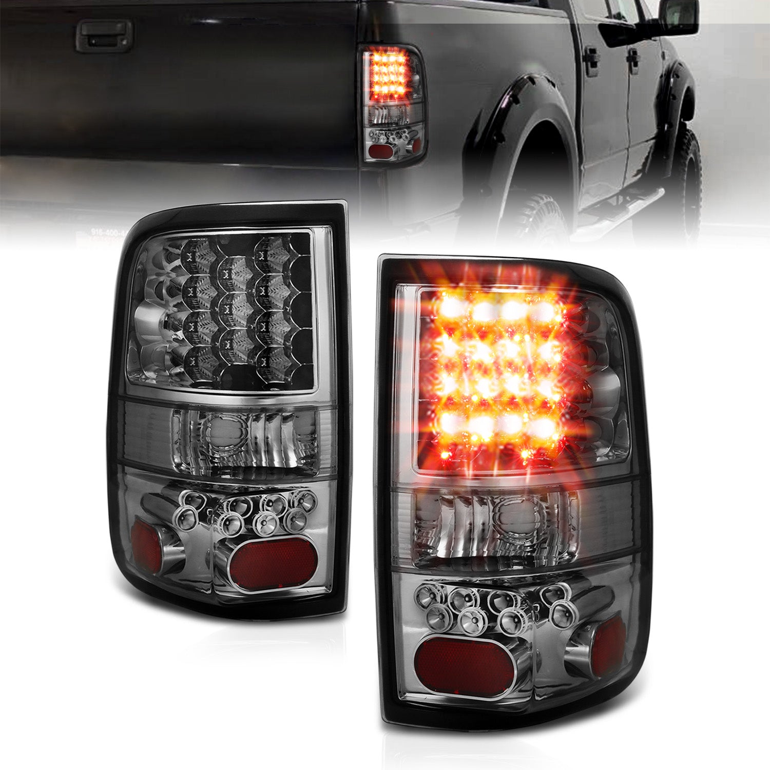 FORD F-150 04-06 LED TAIL LIGHTS SMOKE