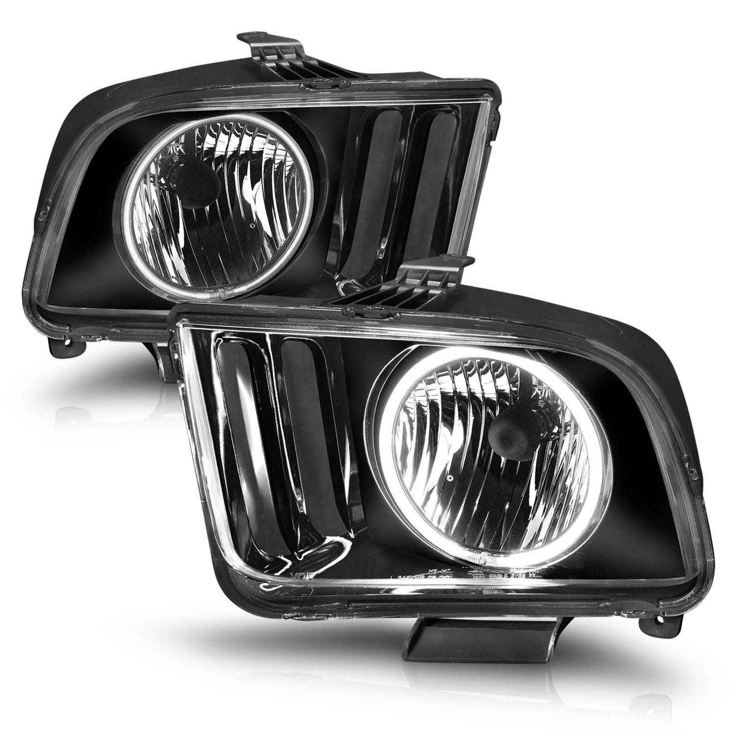 FORD MUSTANG 05-09 HEADLIGHTS HALO BLACK (RX HALO)