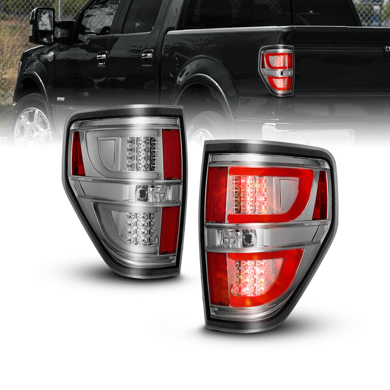 FORD F-150 09-13 LED TAIL LIGHTS G2 SMOKE