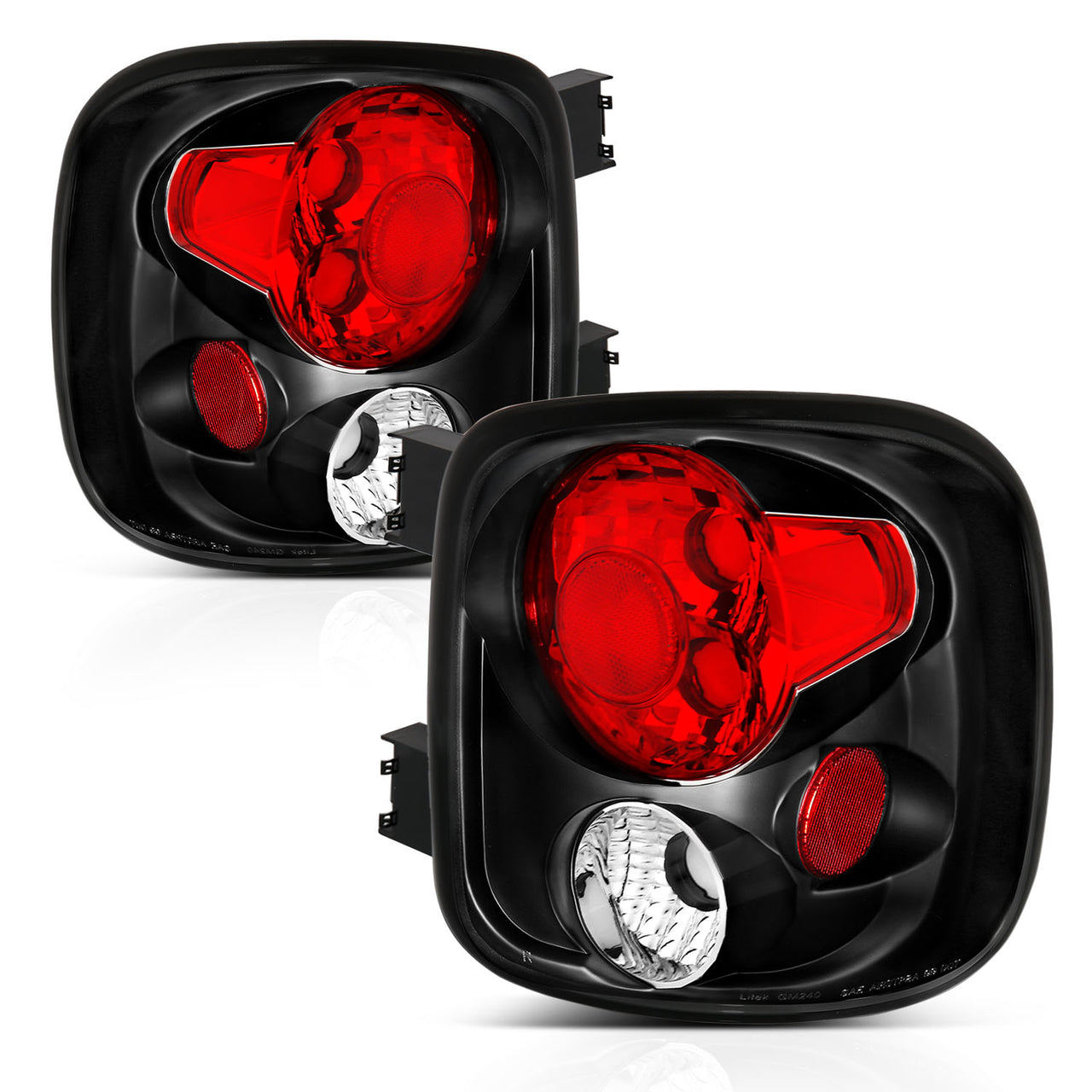 CHEVY SILVERADO/SIERRA STEPSIDE 99-02 TAIL LIGHTS BLACK