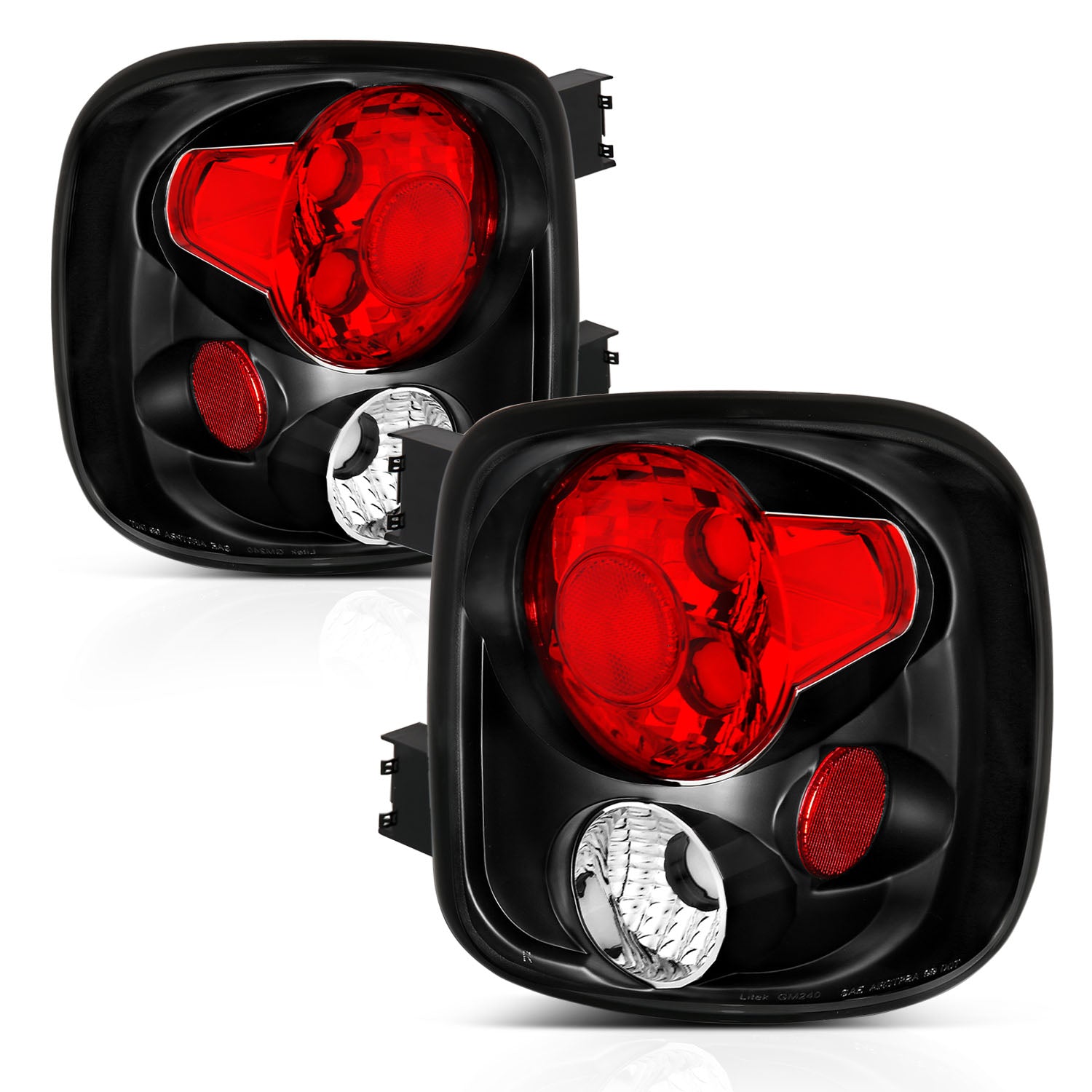 CHEVY SILVERADO/SIERRA STEPSIDE 99-02 TAIL LIGHTS BLACK