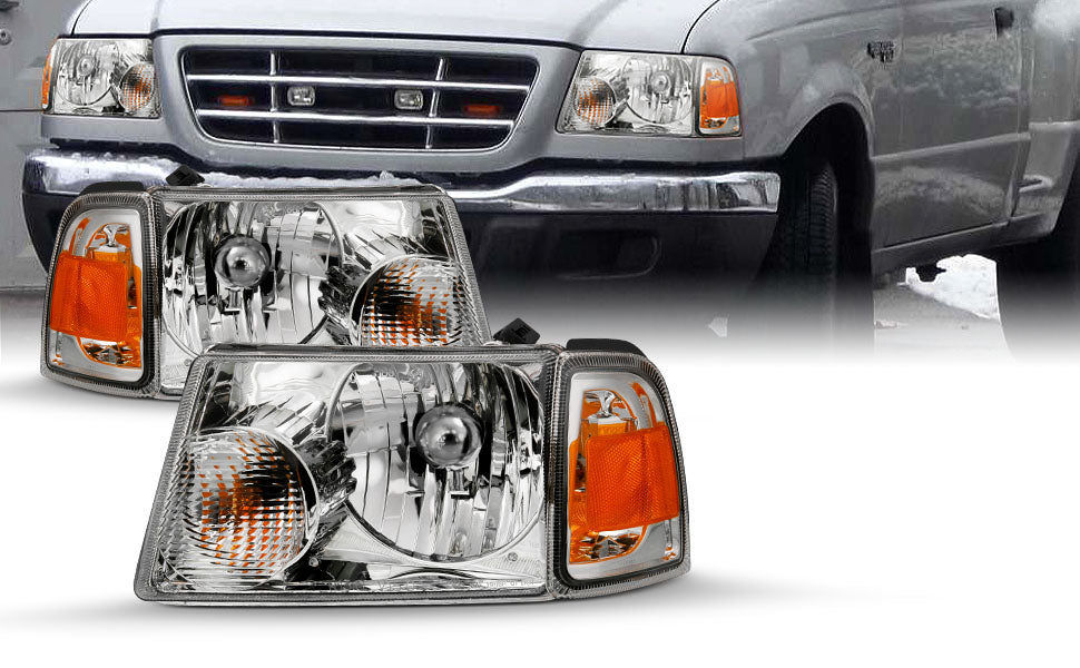 FORD RANGER 01-11 H.L CHROME W/ CORNER LIGHTS(OE REPLACEMENT)