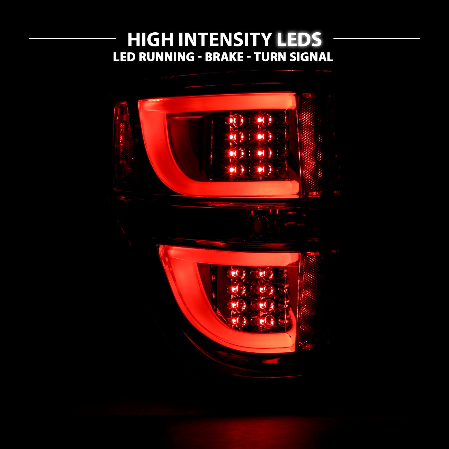 FORD F-150 09-13 LED TAIL LIGHTS G2 ALL CHROME