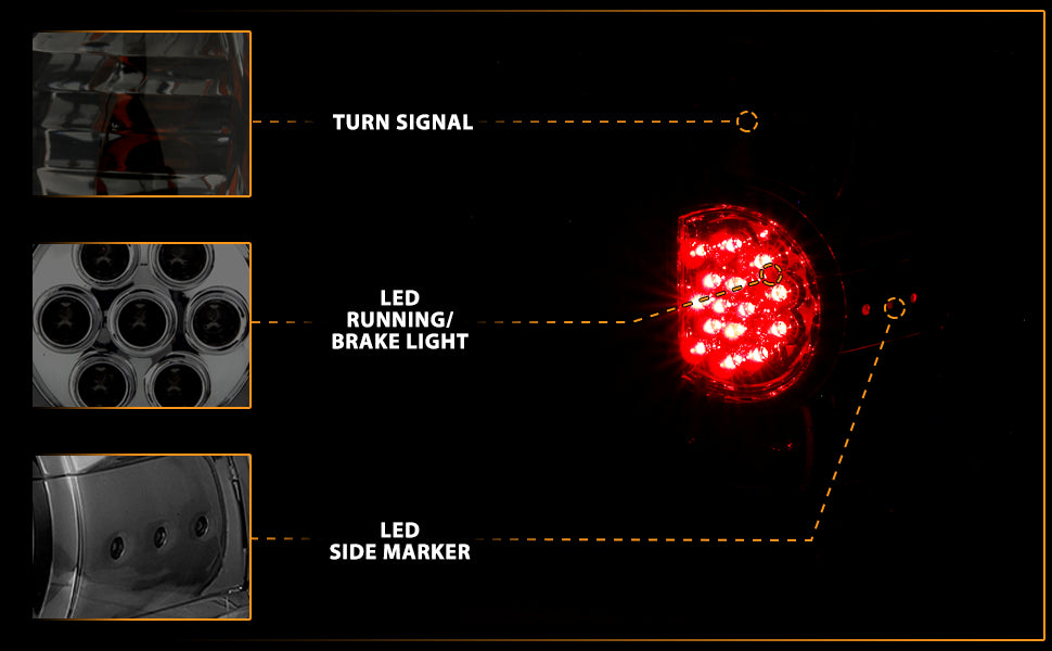 TOYOTA TACOMA 05-06 LED TAIL LIGHTS SMOKE