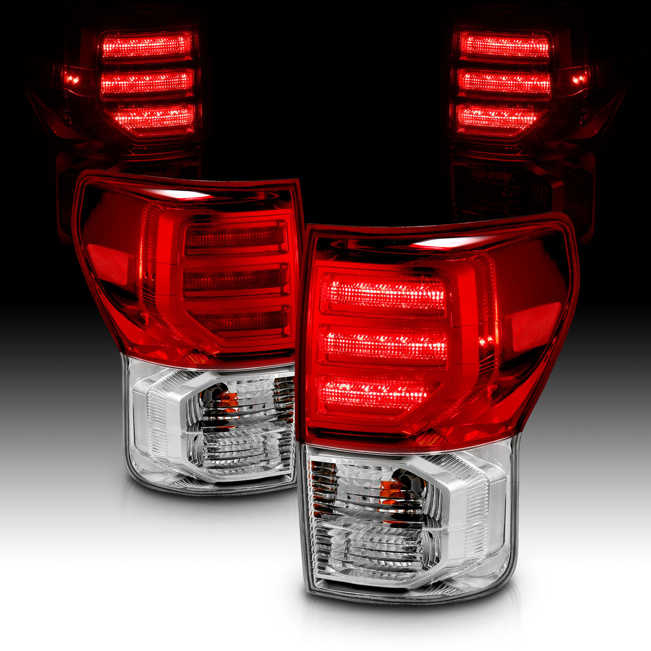 TOYOTA TUNDRA 07-11 LED TAIL LIGHTS RED/CLEAR G2