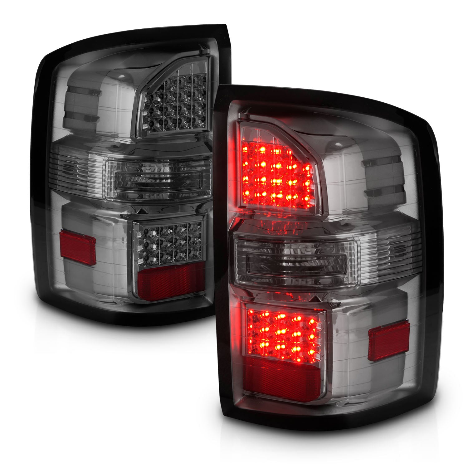 GMC SIERRA 14-18 LED TAIL LIGHTS SMOKE  (NON-OEM LED ONLY)