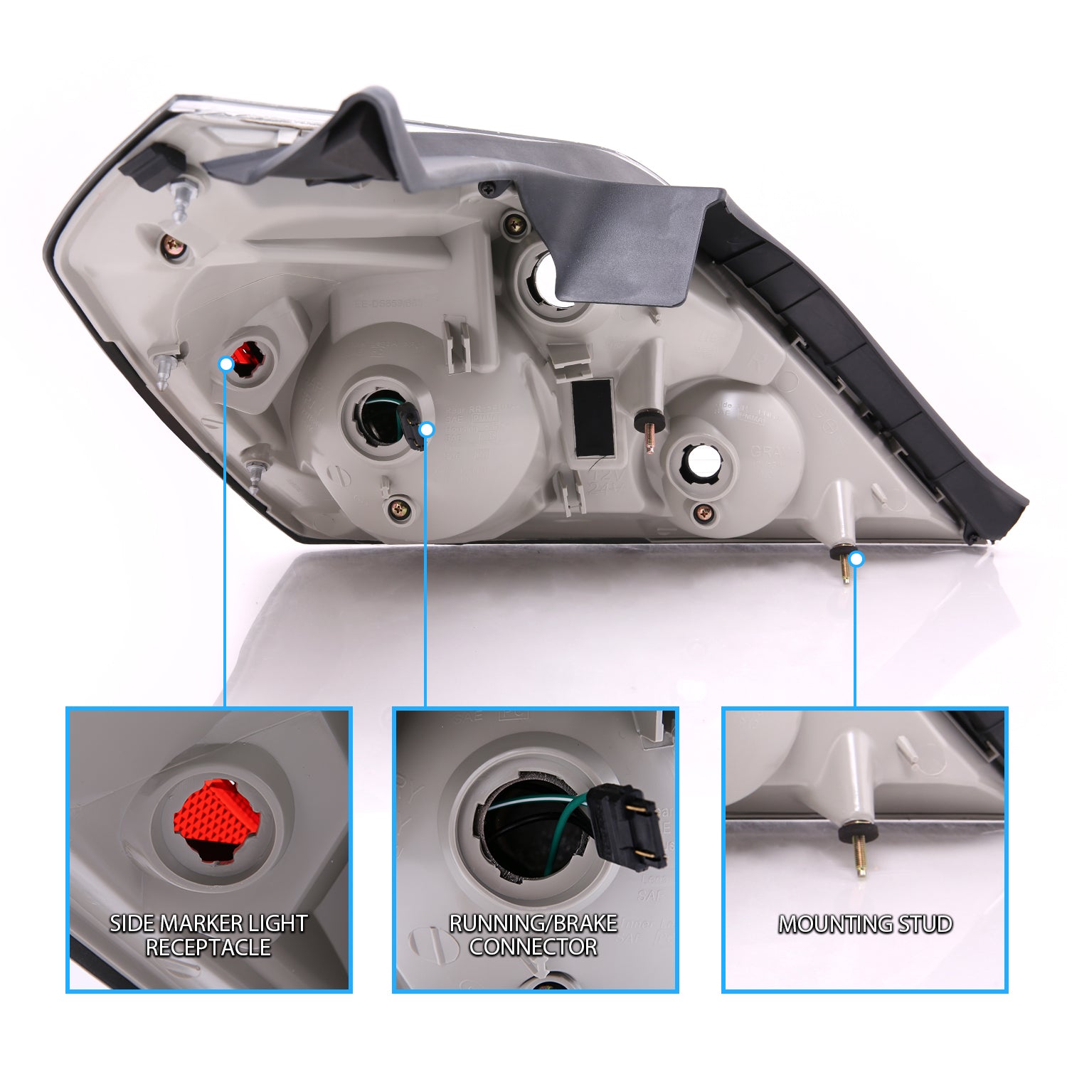 NISSAN ALTIMA 08-UP 2DR LED TAIL LIGHTS BLACK
