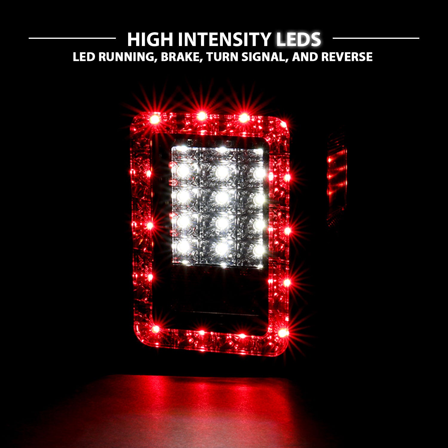 JEEP WRANGLER 07-10 LED TAIL LIGHTS G2  RED/CLEAR