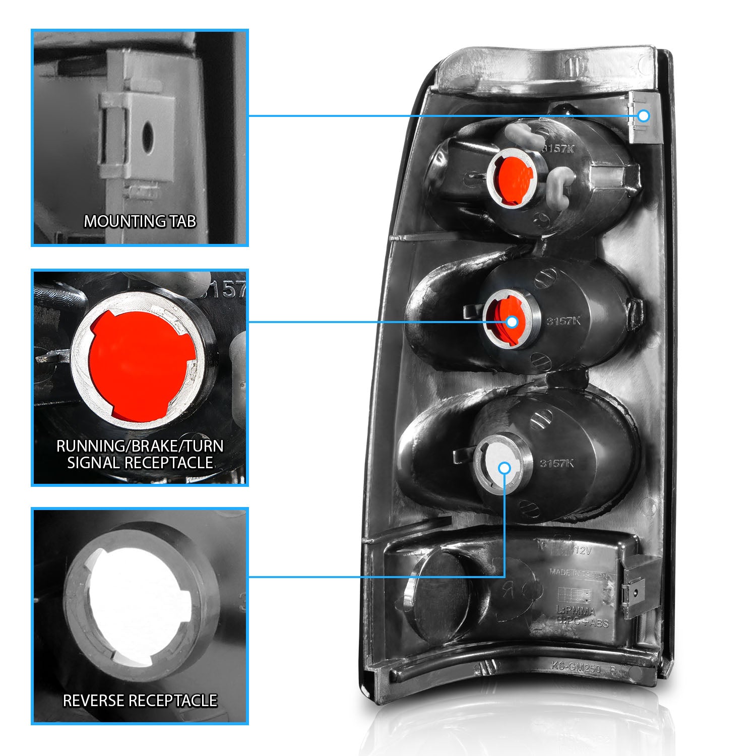 CHEVY SILVERADO 99-02 TAIL LIGHTS DARK SMOKE