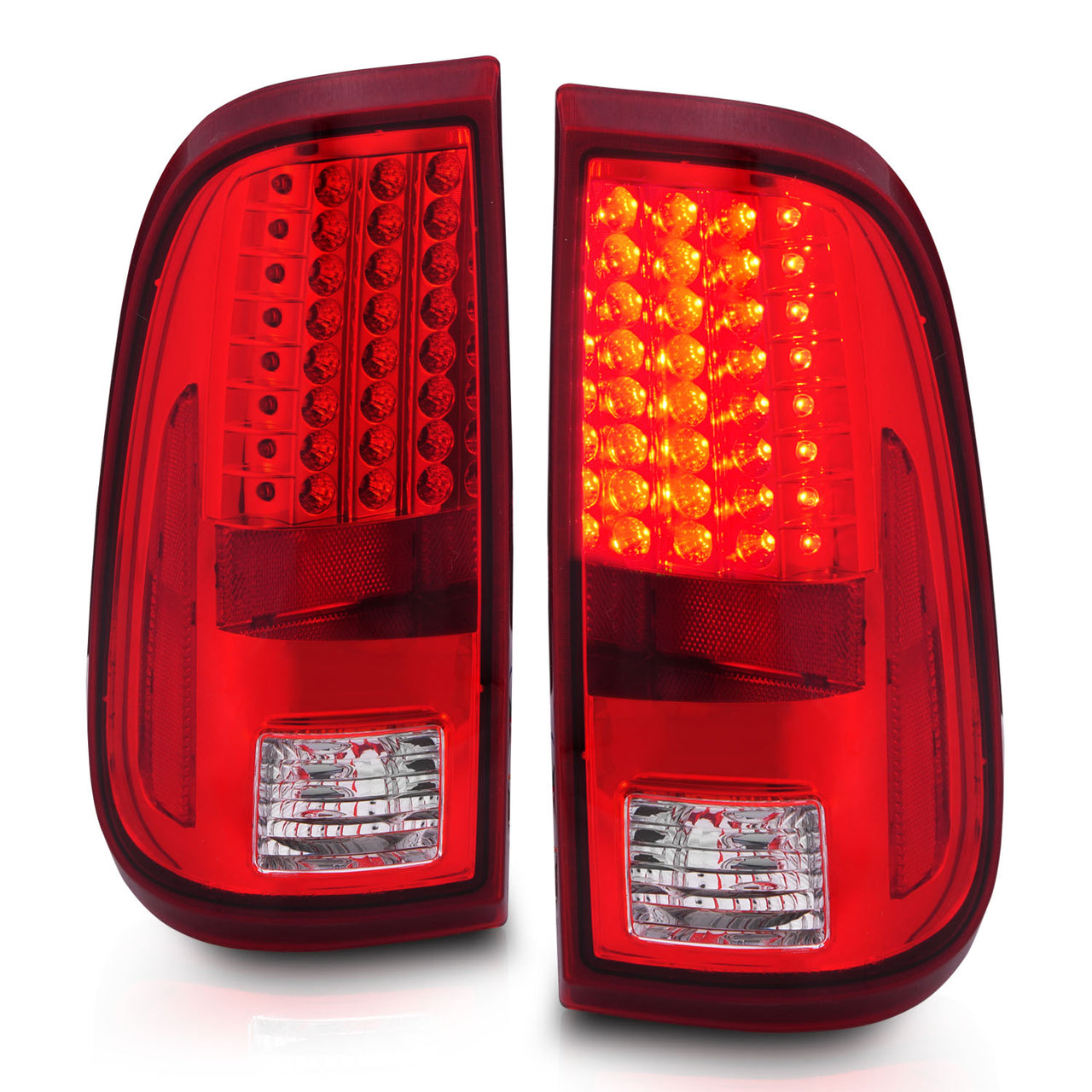 FORD F-250/SUPER DUTY 08-UP LED TAIL LIGHTS RED/CLEAR