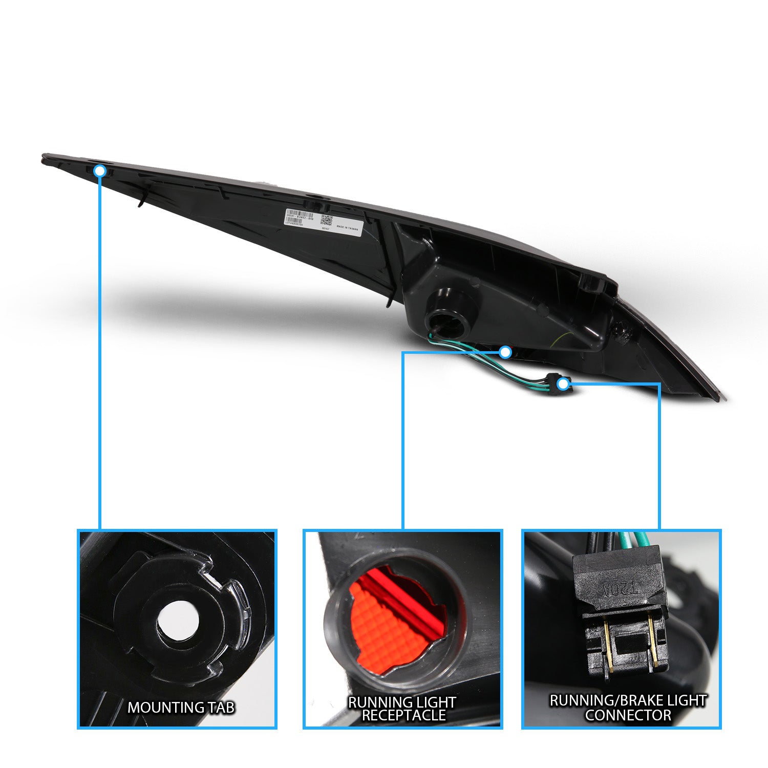 NISSAN 350Z 03-06 LED TAIL LIGHTS ALL BLACK HOUSING