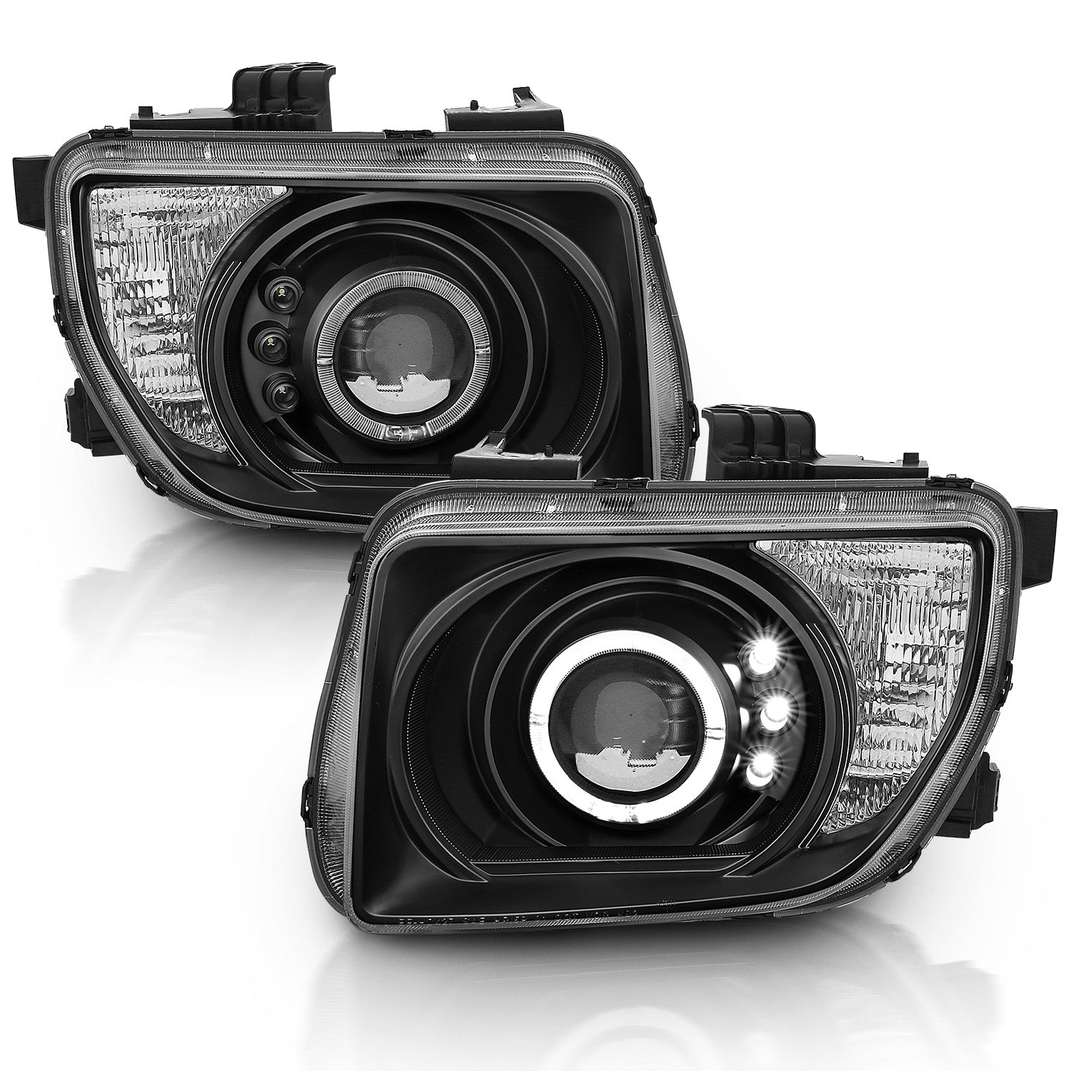 HONDA ELEMENT 03-06 PROJECTOR HEADLIGHTS HALO BLACK CLEAR