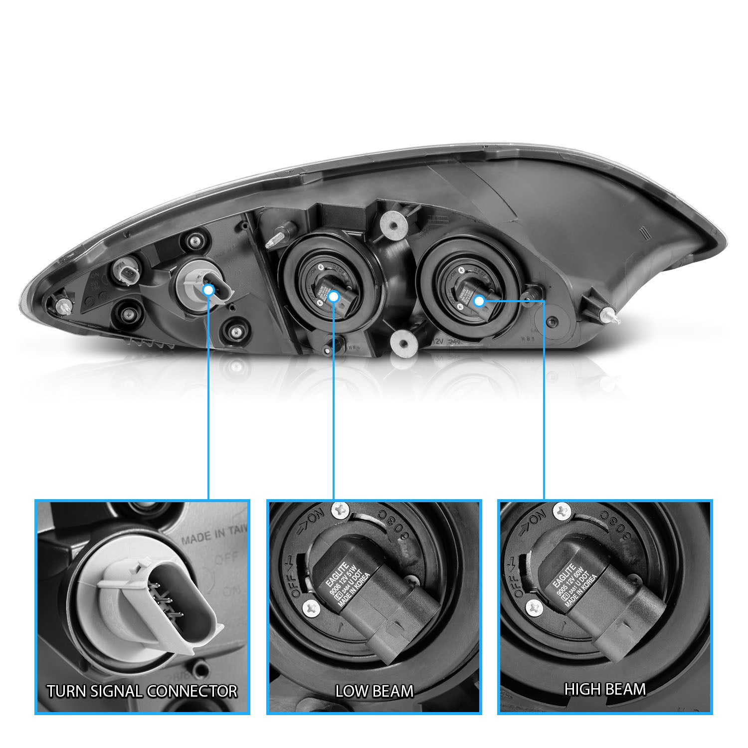 INTERNATIONAL PROSTAR 08-16  H.L CHROME AMBER (OE REPLACEMENT)
