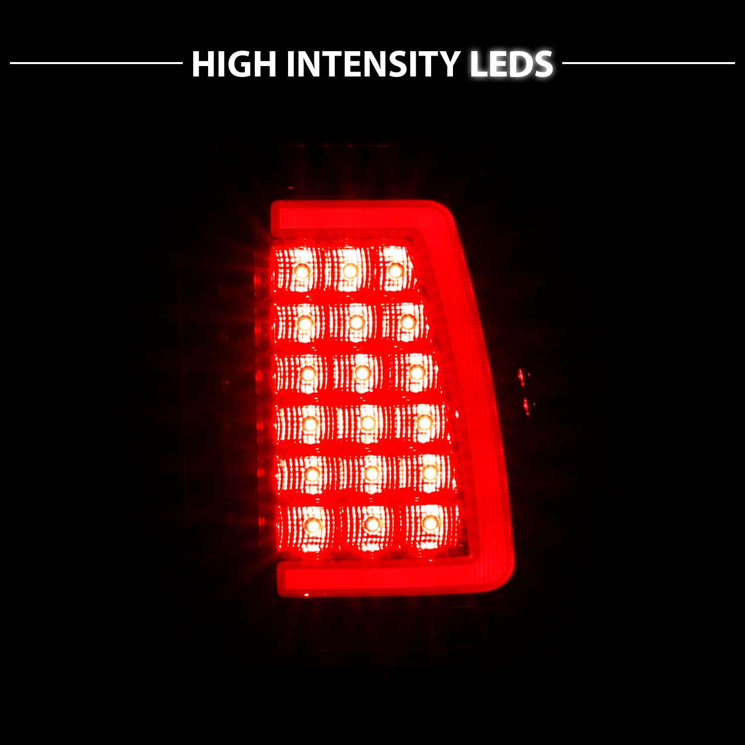 GMC SIERRA 99-07/CHEVY SILVERADO 99-03 (1500/2500 SERIES 99-02 & 3500 SERIES 2003) LED TAIL LIGHTS RED/CLEAR W/ C LIGHT BAR (3 HOLE)