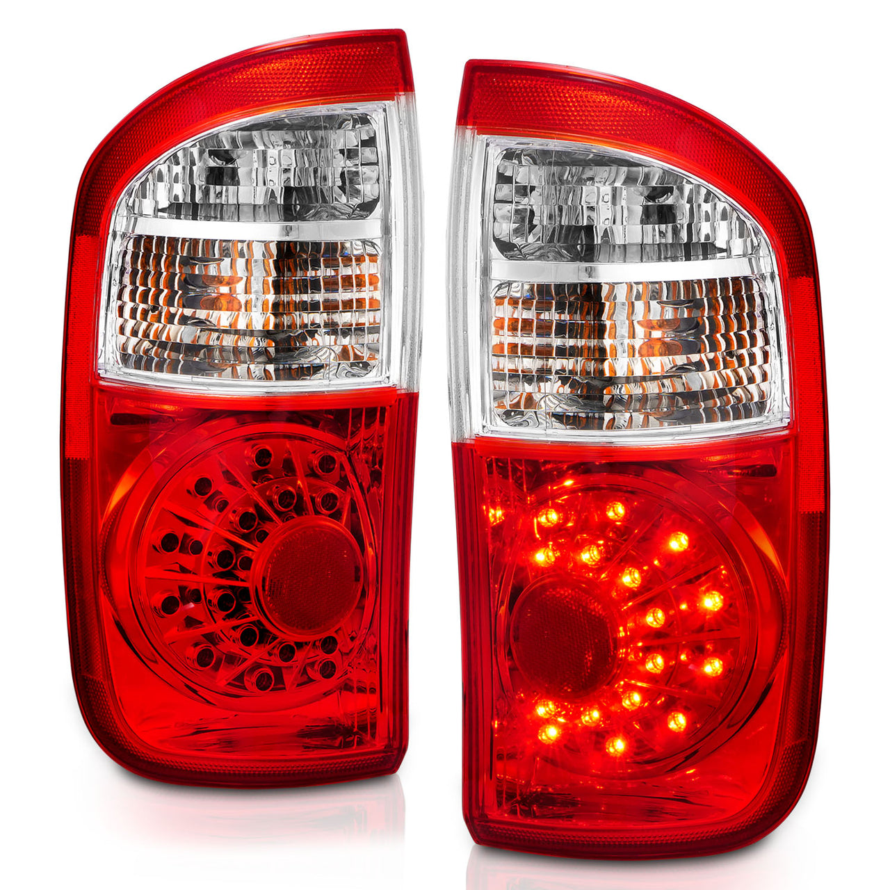 TOYOTA TUNDRA 00-06 LED TAIL LIGHTS RED/CLEAR (DOUBLE CAB ONLY/DOES NOT FIT STEPSIDE)