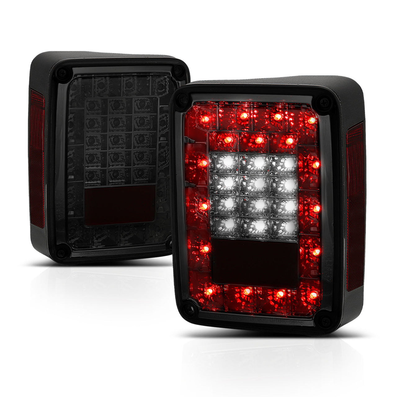 JEEP WRANGLER 07-17 LED TAIL LIGHTS SMOKE