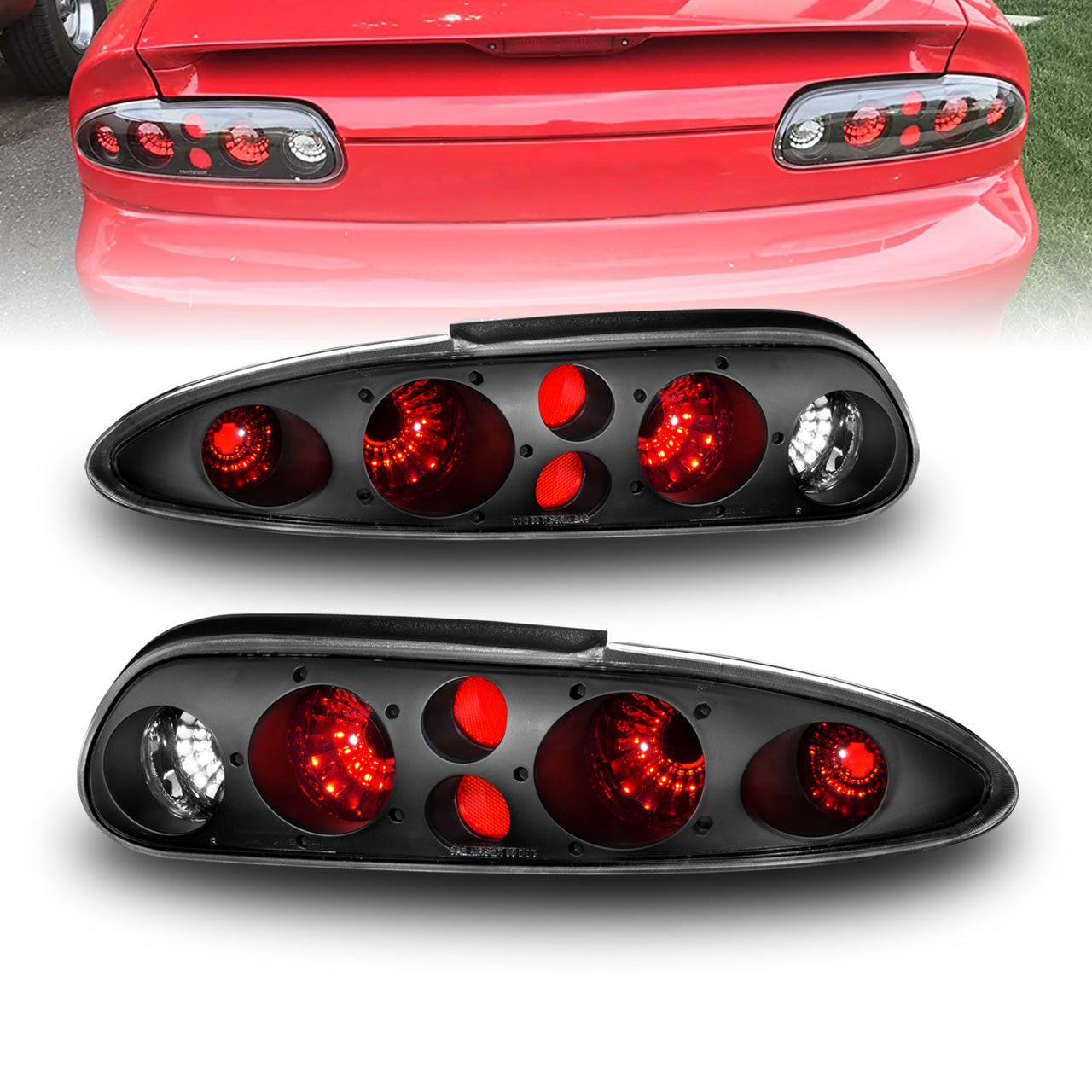 CHEVY CAMARO 93-01 TAIL LIGHTS BLACK