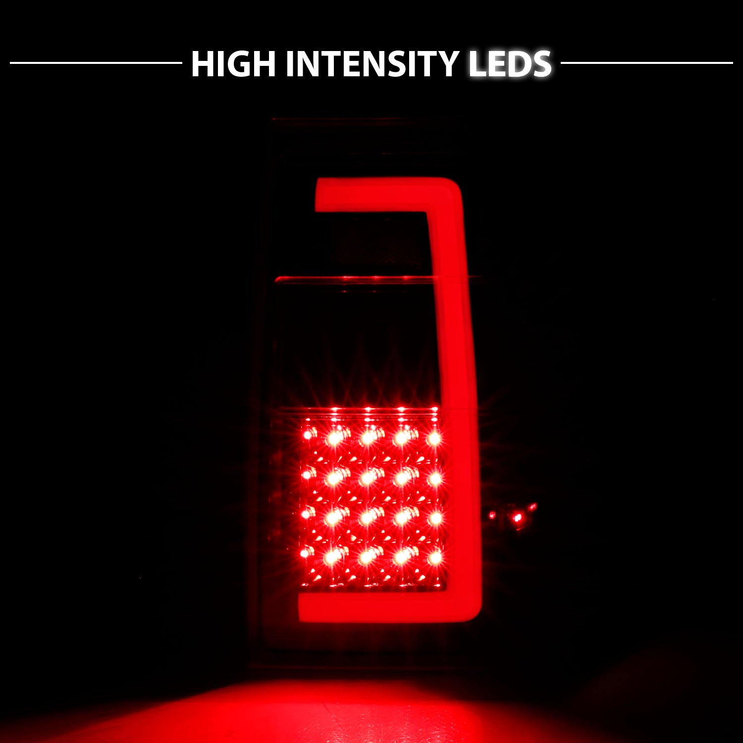 FORD EXPEDITION 07-17 LED TAIL LIGHTS BLACK HOUSING CLEAR LENS (SEQUENTIAL SIGNAL) W/ C-LIGHT BAR