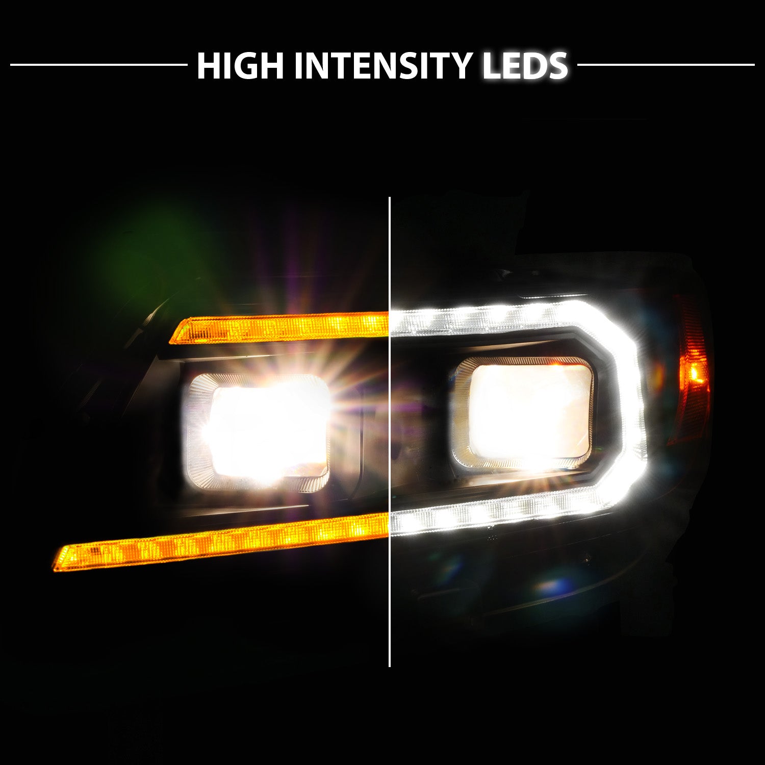 CHEVY COLORADO 15-22 PROJECTOR BLACK SWITCHBACK LIGHT BAR SEQUENTIAL SIGNAL