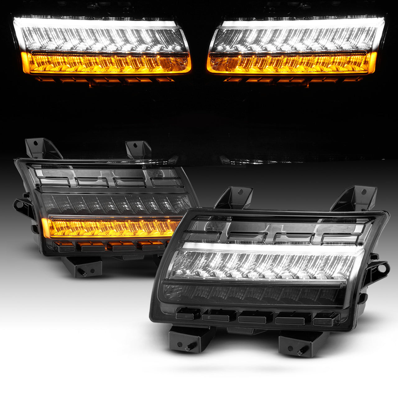 JEEP WRANGLER 10-21 LED SIDE MARKERS SMOKE LENS (SEQUENTIAL SIGNAL) (FOR LOW CONFIGURED)