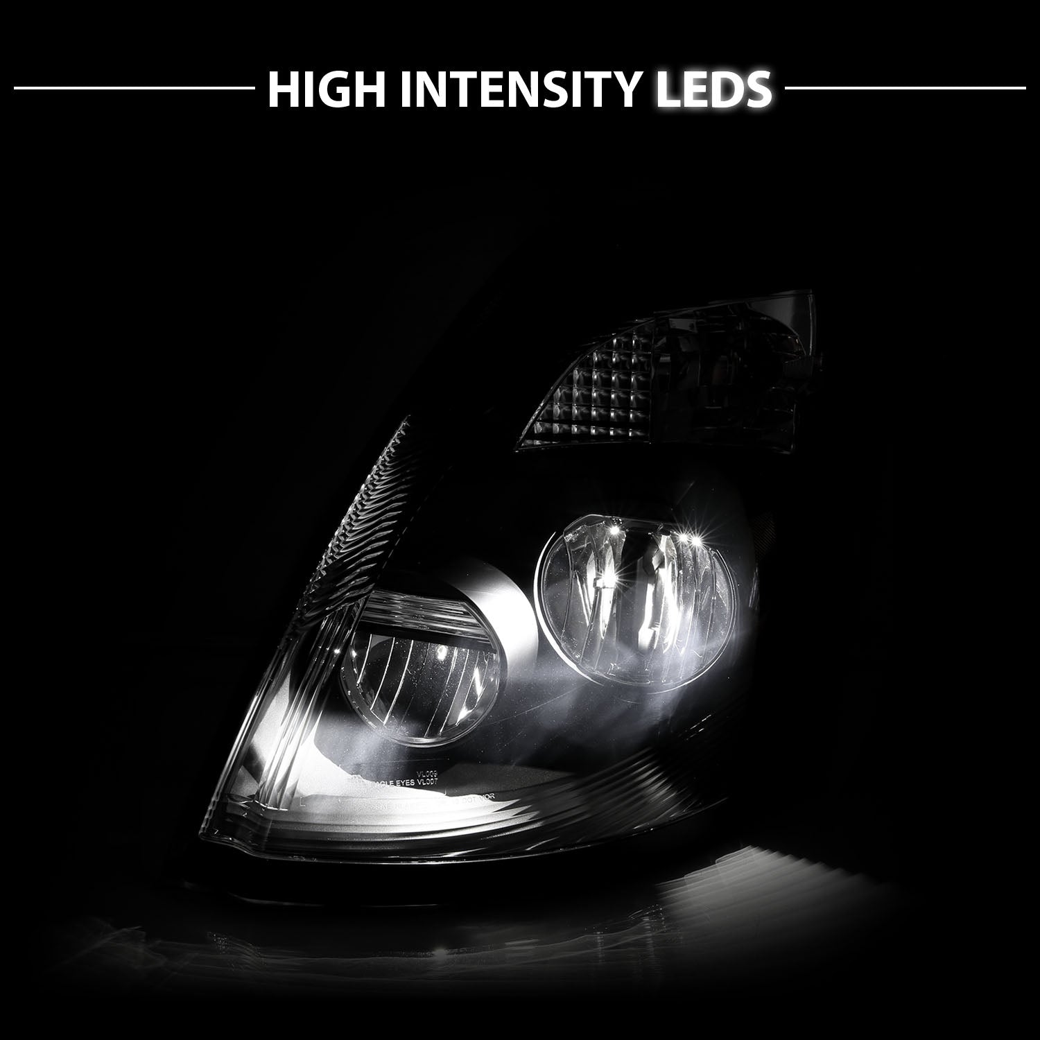 VOLVO VNX/VLN  15-16  LED H.L BLACK AMBER  (LEFT) (VNX 300,430, 630/VNL 300,430,630,670,730,780)