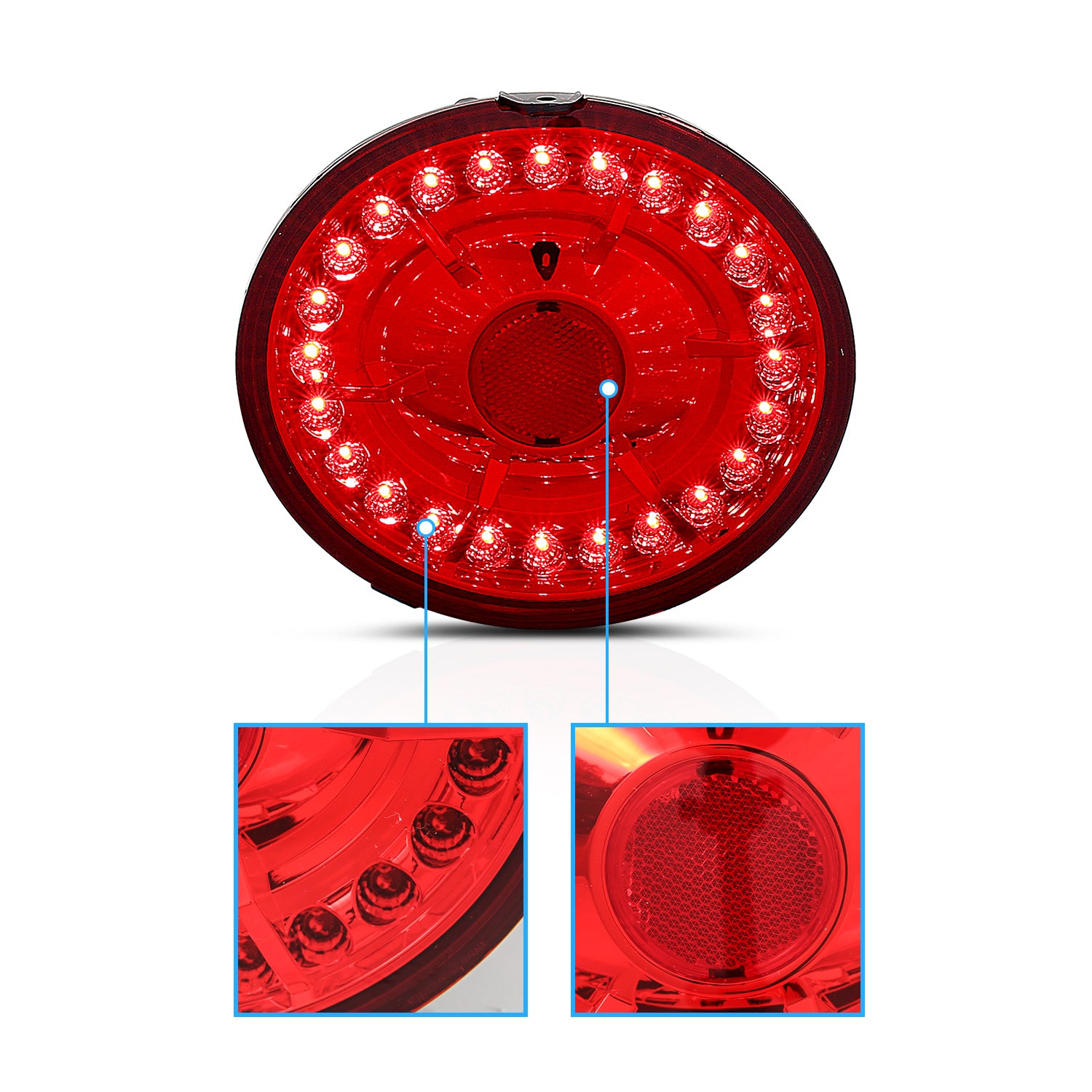 CHEVY CORVETTE 05-07/CORVETTE Z06 06-07 LED TAIL LIGHTS ALL RED