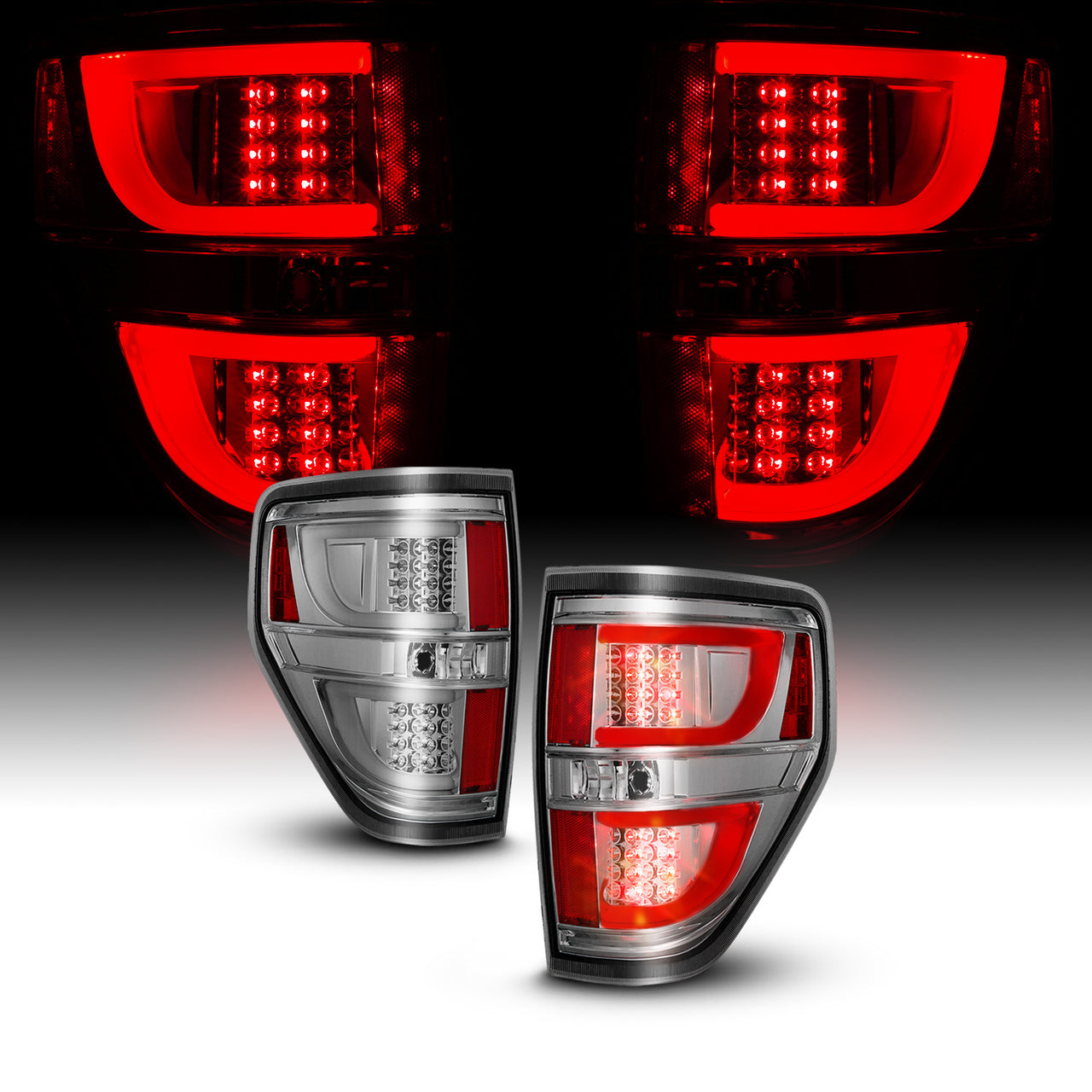 FORD F-150 09-13 LED TAIL LIGHTS G2 SMOKE